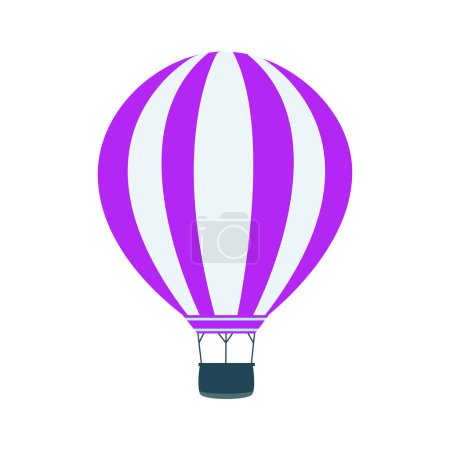 Illustration for Vector flat hot air balloon isolated on white - Royalty Free Image