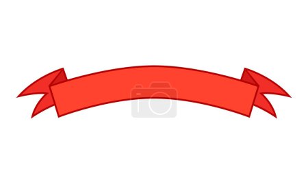 Illustration for Vector flat red ribbons big banner - Royalty Free Image