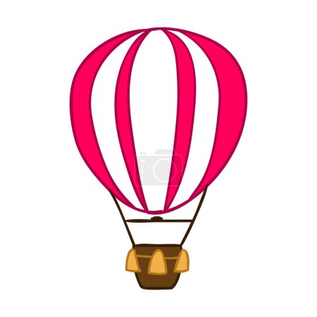 Illustration for Vector isolated hot air balloon pn white background - Royalty Free Image