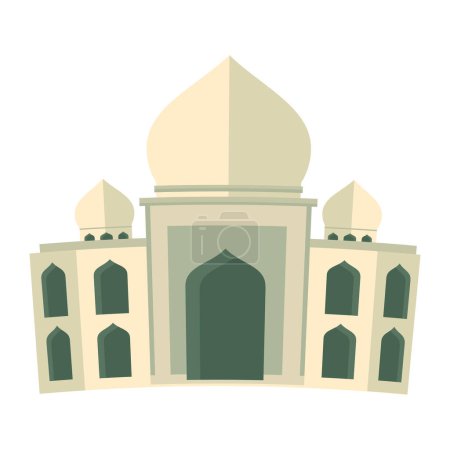 Vector muslim mosque religious temple building vector illustration isolated on a white background