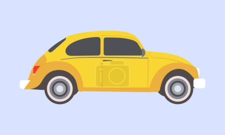 Ilustración de Vector de carreras de coches en color amarillo sobre fondo aislado - Imagen libre de derechos