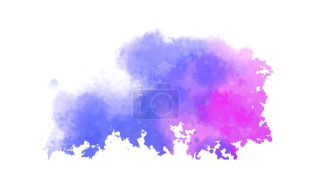 Vector abstract blue and purple watercolor background