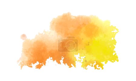 Illustration for Vector abstract yellow and orange watercolor background - Royalty Free Image