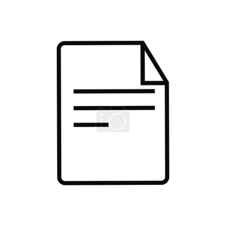 Icono de archivo de documento vectorial sobre fondo blanco