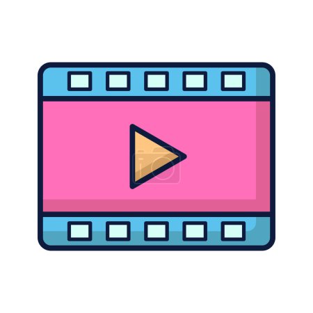 Icono de videos vectoriales sobre fondo transparente