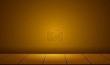 Vector abstract smooth studio room yellow background used for product display banner template