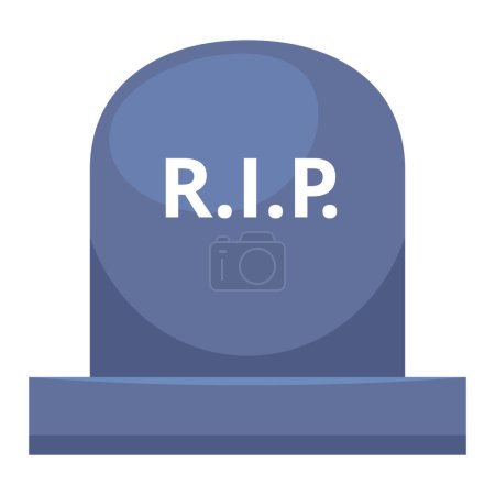 Téléchargez les illustrations : Icône vectorielle de déchirure de tombe dans le style de dessin animé isolé sur fond blanc symbole de mort - en licence libre de droit