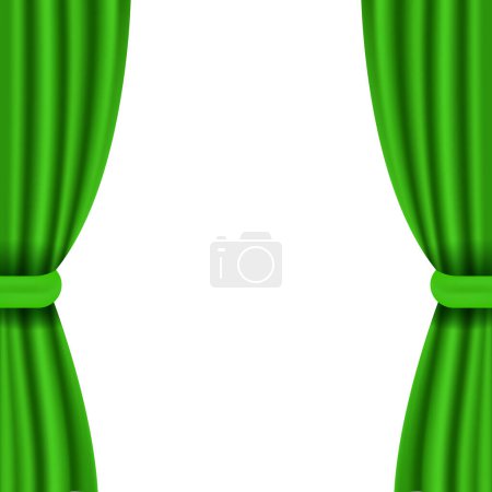 Ilustración de Vector realista fondo cortina verde - Imagen libre de derechos