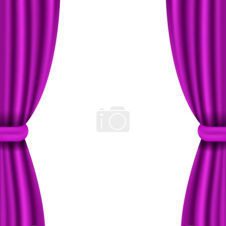 Ilustración de Fondo de cortina púrpura realista vectorial - Imagen libre de derechos