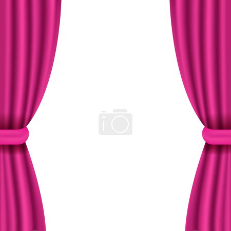 Ilustración de Vector realista fondo cortina rosa - Imagen libre de derechos