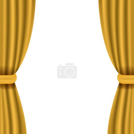 Ilustración de Vector realista fondo cortina amarilla - Imagen libre de derechos