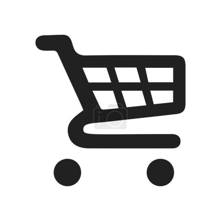 Vector quick shopping cart icon on white
