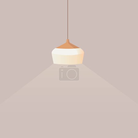 Vector a modern ceiling lamp in a cartoon style an element of a modern interior vector illustration
