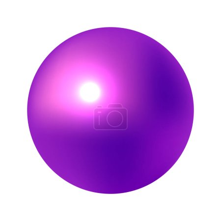 Vector purple sphere on white background