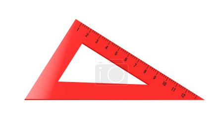 Vector ruler and triangle. measuring, tools, geometry