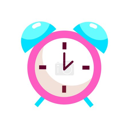 Ilustración de Ilustración del icono del reloj de alarma vectorial aislada sobre fondo blanco. estilo plano - Imagen libre de derechos