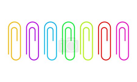 Vector clip de papel color aislado vector ilustración sobre fondo blanco