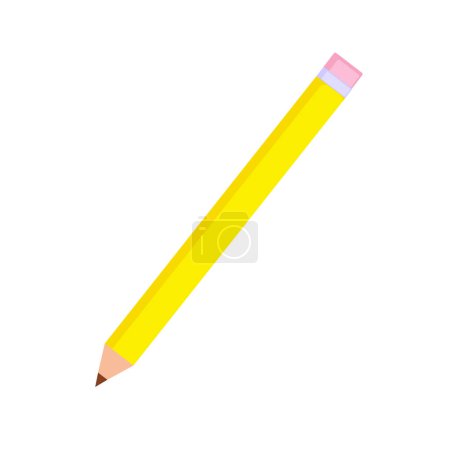 Illustration for Vector school pencil vector icon isolated on white - Royalty Free Image