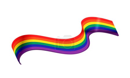 Vector pride day flag on white background