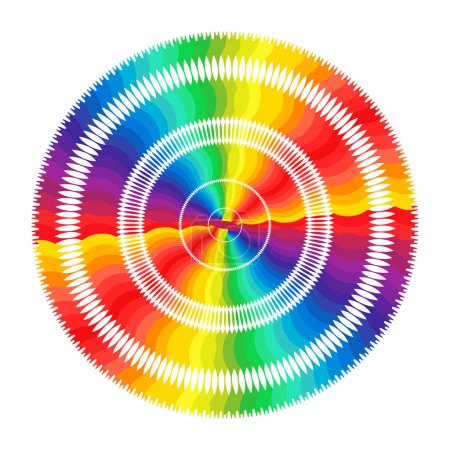 Vector abstract rainbow circles effect background