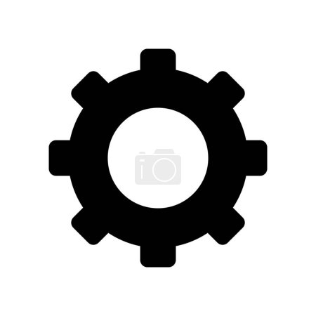 Vector icono de ajuste vector con engranaje de trabajo elemento cogweel mecanismo símbolo