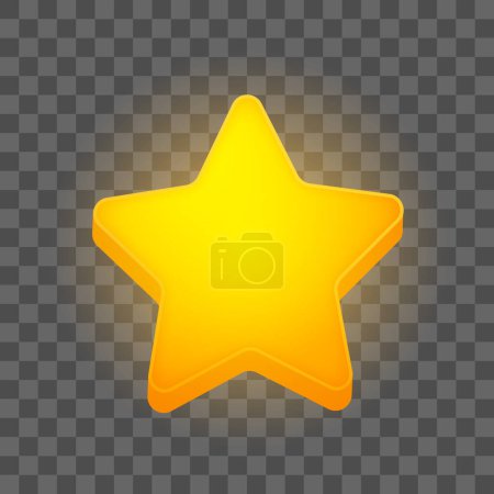 Vector shiny star on tranparent background