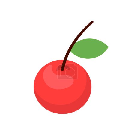 Vector vibrante cereza roja aislado vector