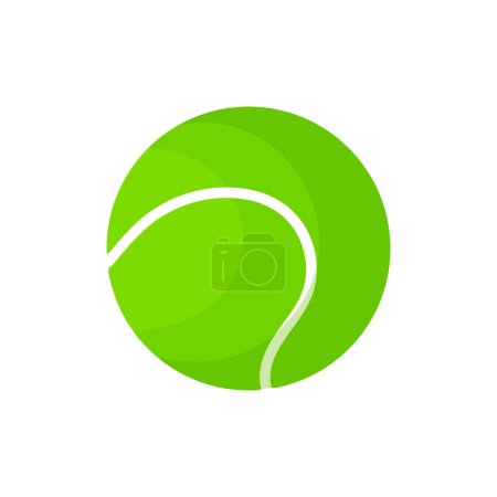 Vector tennis ball on white background