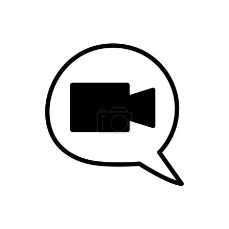 Vector video call icon vector illustration video chat icon vector