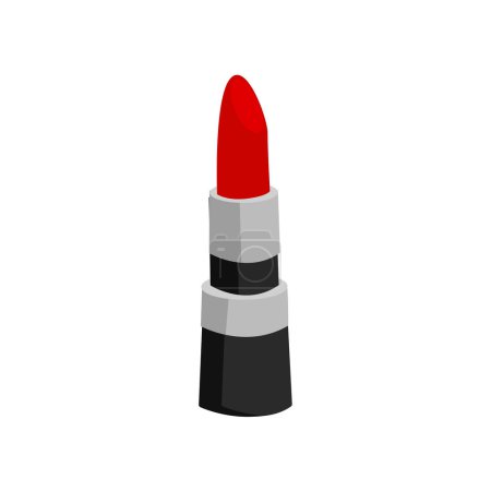 Illustration vectorielle de maquillage rouge à lèvres