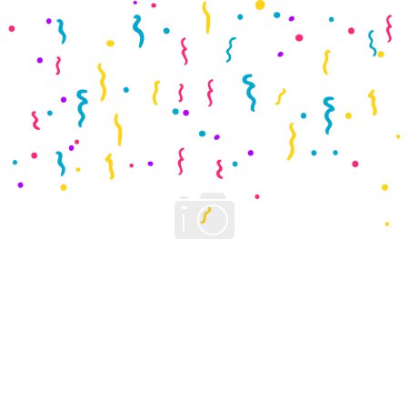 Téléchargez les illustrations : Vecteur coloré célébrations confettis design isolé sur fond transparent - en licence libre de droit