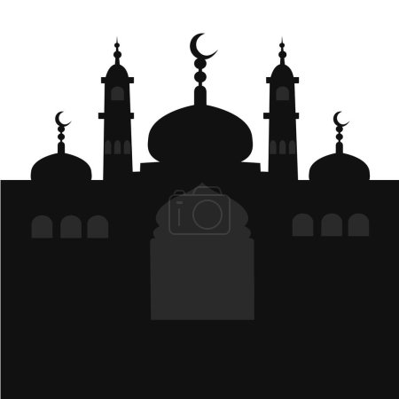 Téléchargez les illustrations : Conception vectorielle de mosquée vectorielle avec thème islam - en licence libre de droit