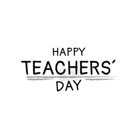 Illustration for Vector happy teachers day lettering concept - Royalty Free Image