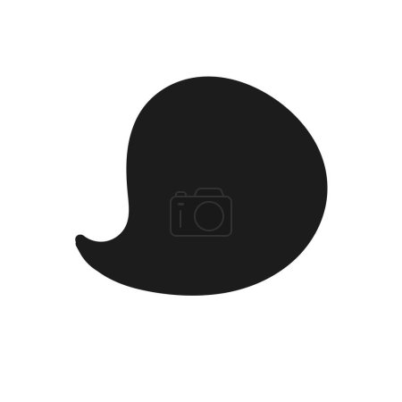 Chat skizziert soziales Symbol einer runden schwarzen Sprechblase