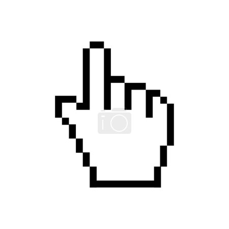 Illustration for Vector cursor icons hand pixel vector illustration - Royalty Free Image