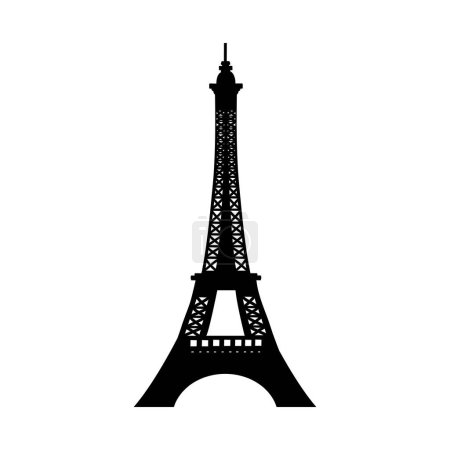 Vector Eiffelturm schwarze Silhouette