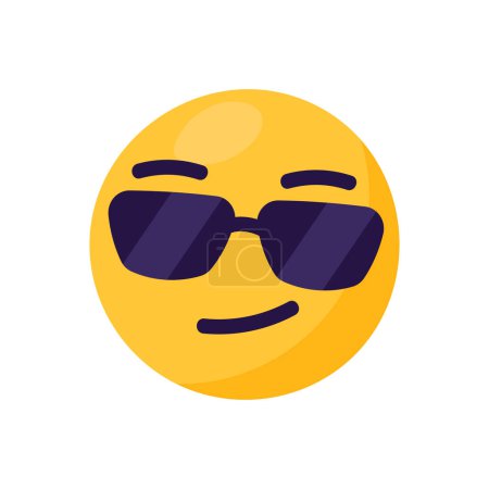 Vektorcoole Emojis. Symbol für soziales Netzwerk