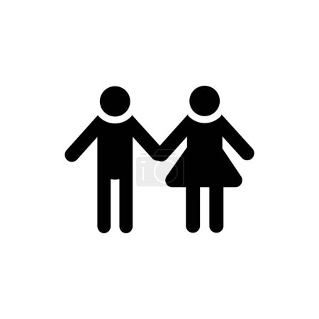 Vektor männliche und weibliche Zeichen isoliert auf weißem Hintergrund Symbole Toilette oder Toilette Zeichen