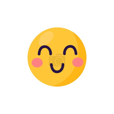 Téléchargez les illustrations : Vecteur heureux emoji. symbole pour le réseau social - en licence libre de droit