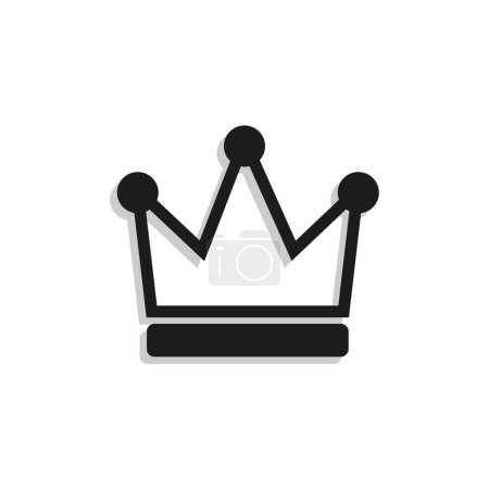 Illustration for Vector crowns icon. vector crown logo. flat silhouettes isolated on white background - Royalty Free Image