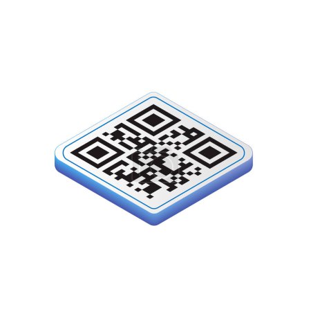 Illustration for Vector scanning qr code qr code verification landing page 3d icons isolated concept web design website - Royalty Free Image