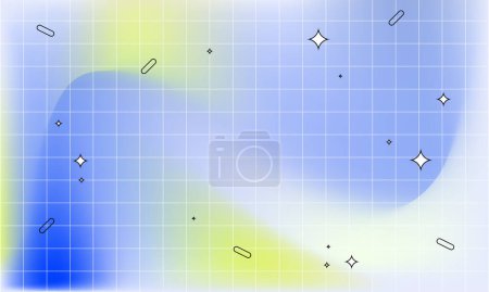 Vector abstract gradient blur design background. Style y2k background