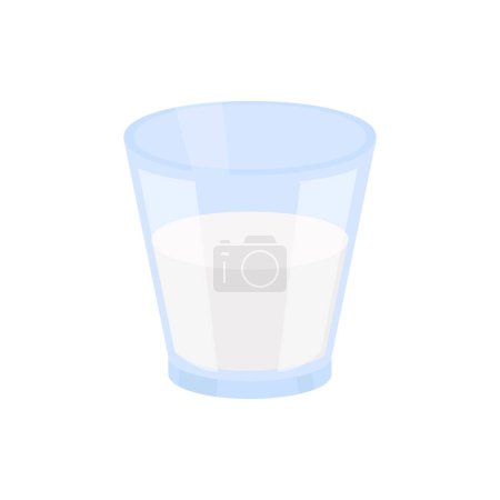Vektor-Glas voller frischer Milch