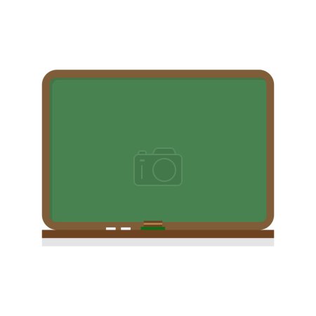 Illustration for Vector green blackboard with chalk and sponge - Royalty Free Image