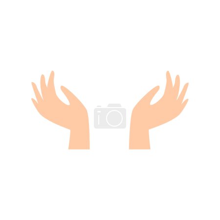 Vector open hands hand drawn cupped hands holding an object outstretched helping two hands