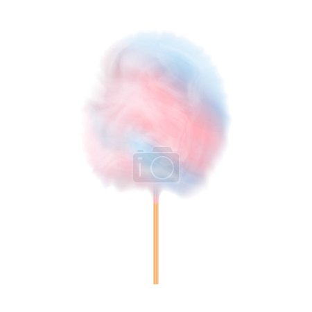 Illustration for Vector realistic cotton candy. vector isolated illustration on white isolated - Royalty Free Image
