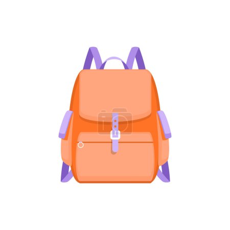 Vector schoolbag. satchel and container, daily portable knapsack