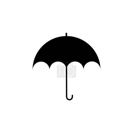 Icono de paraguas vectorial sobre fondo blanco