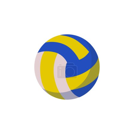 Vektor-Volleyball-Sportball auf weißem Hintergrund