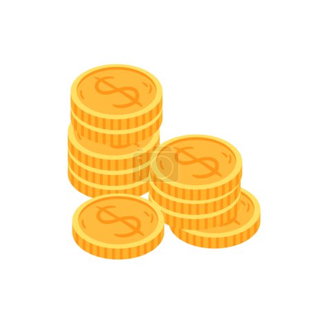 Vector business marketing information with coins
